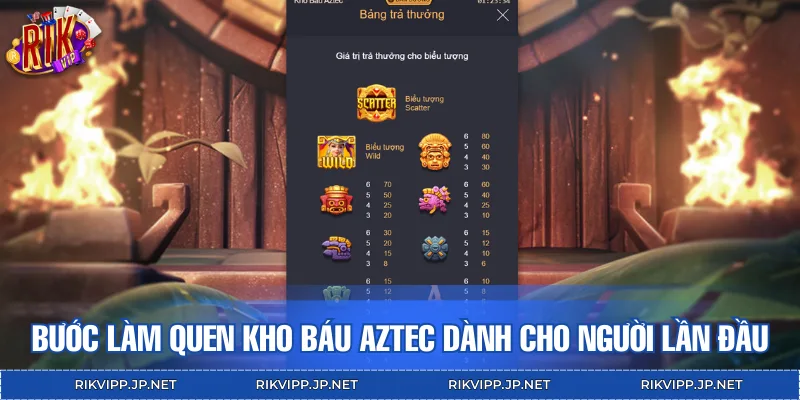 Các bước làm quen kho báu Aztec dành cho người lần đầu